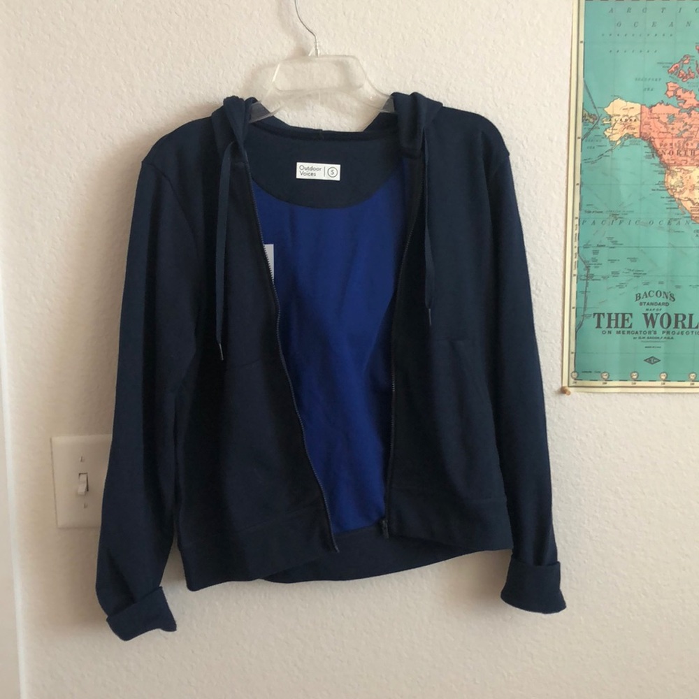 Navy zip up hoodie